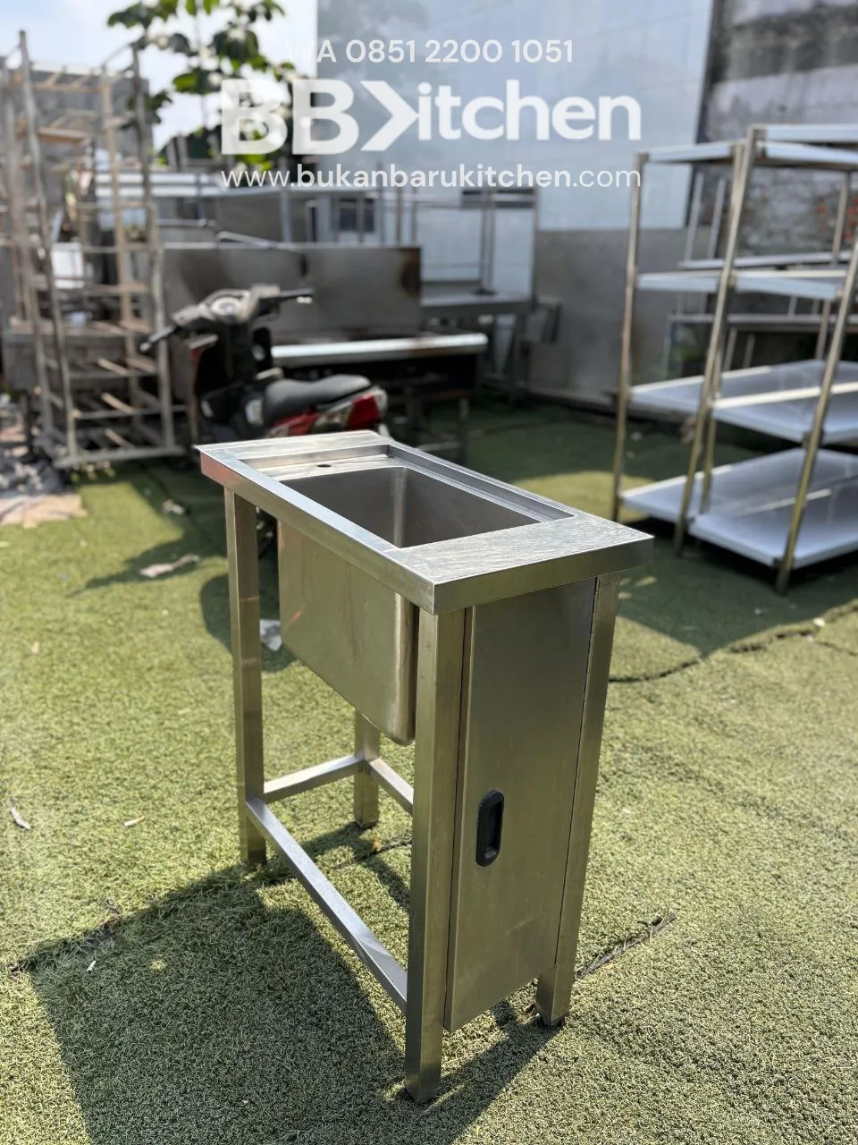 Sink Stainless Steel 1 Lubang Ukuran 35x75x85 - Image 6