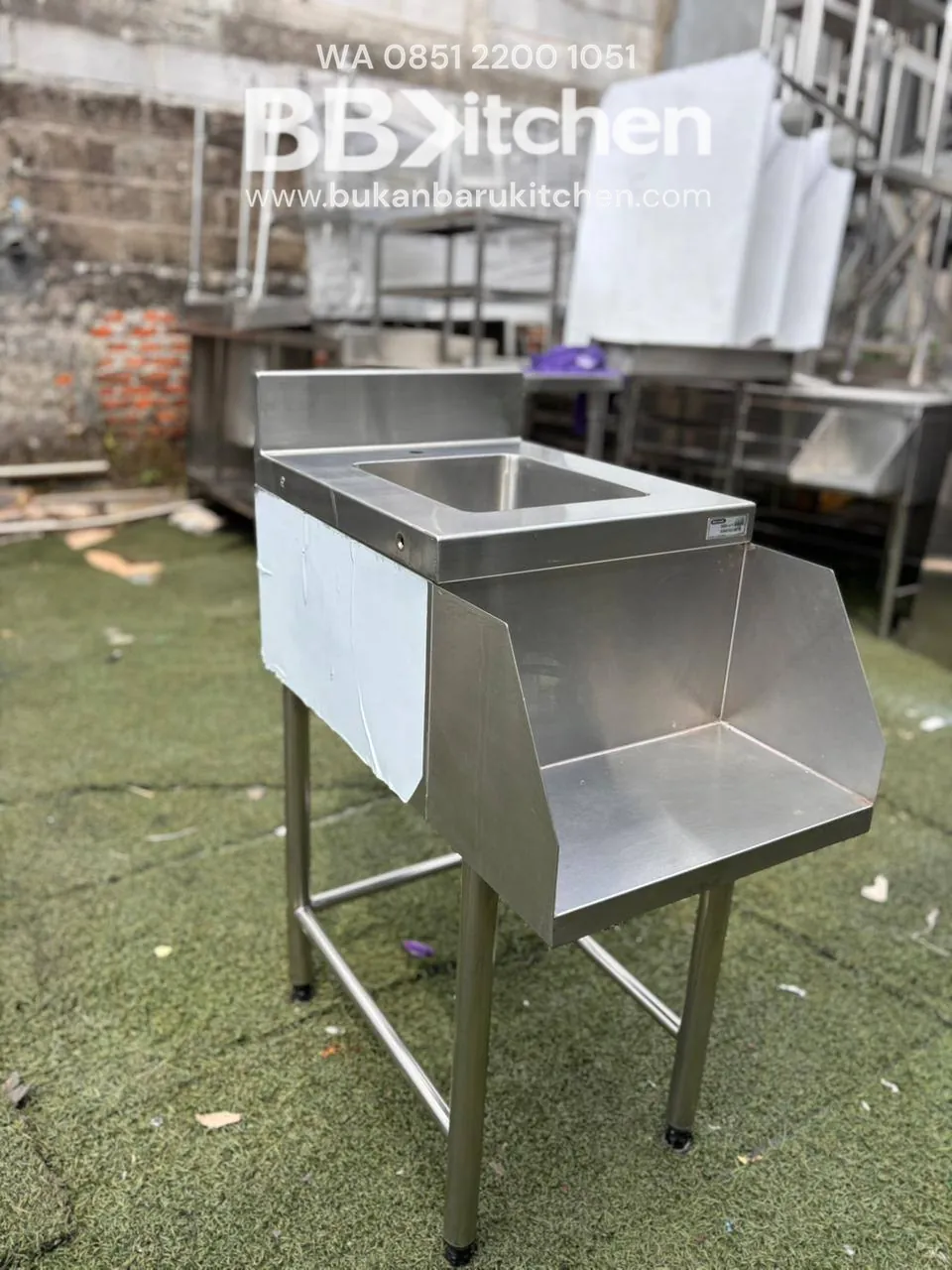 Sink Stainless Steel 1 Lubang Ukuran 40x72x85 - Image 3