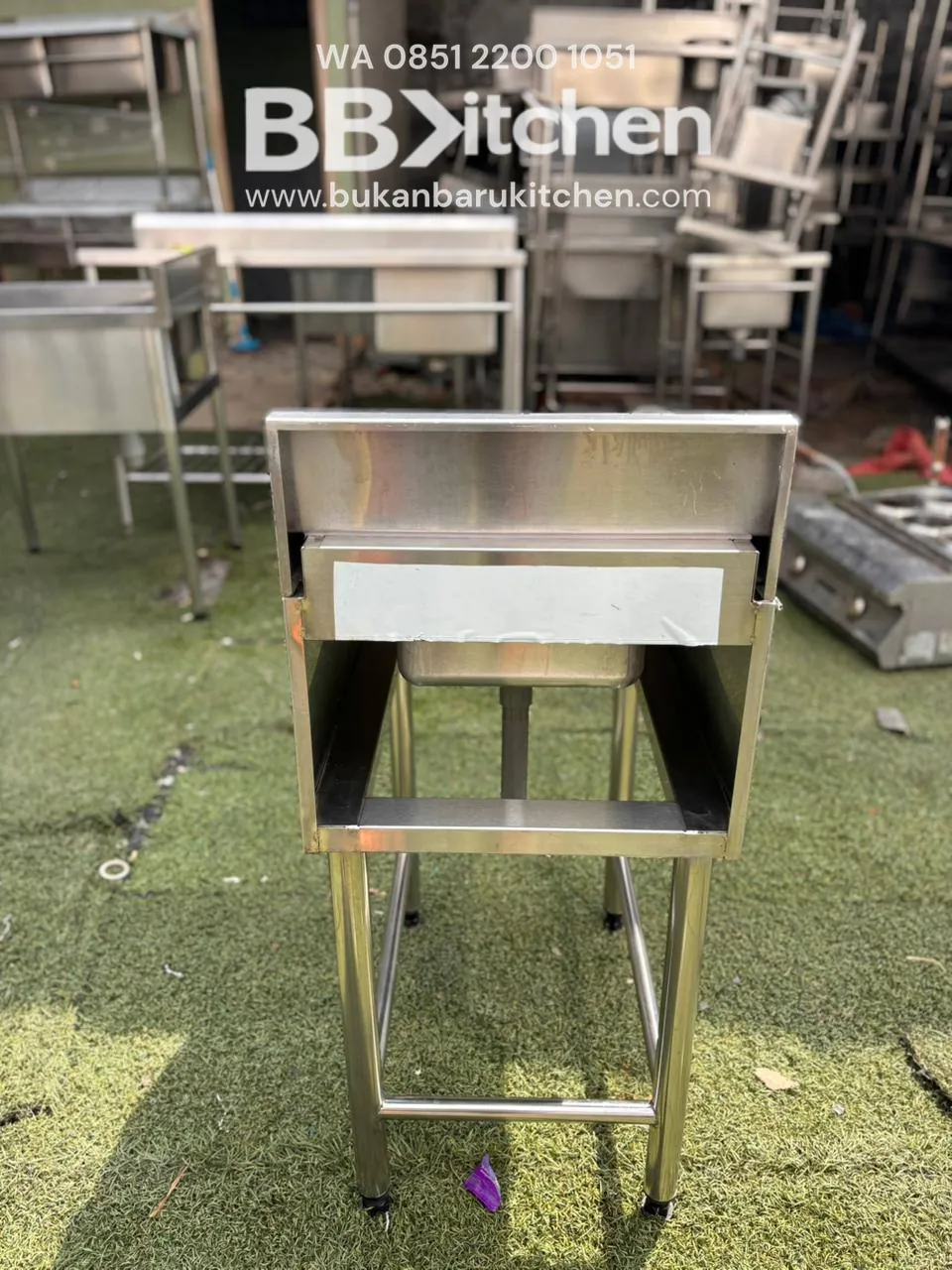 Sink Stainless Steel 1 Lubang Ukuran 40x72x85 - Image 4
