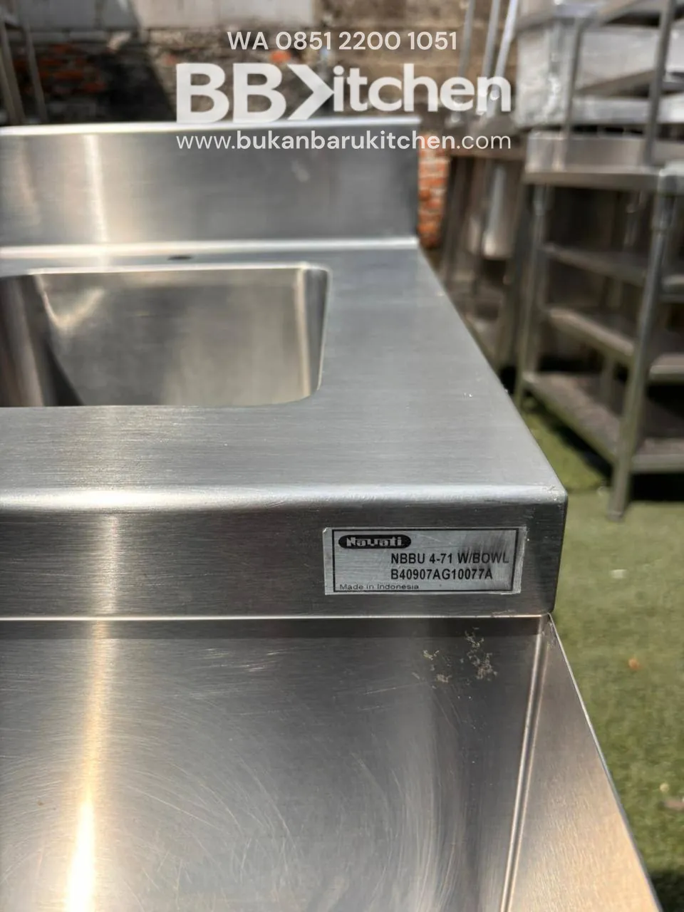 Sink Stainless Steel 1 Lubang Ukuran 40x72x85 - Image 5