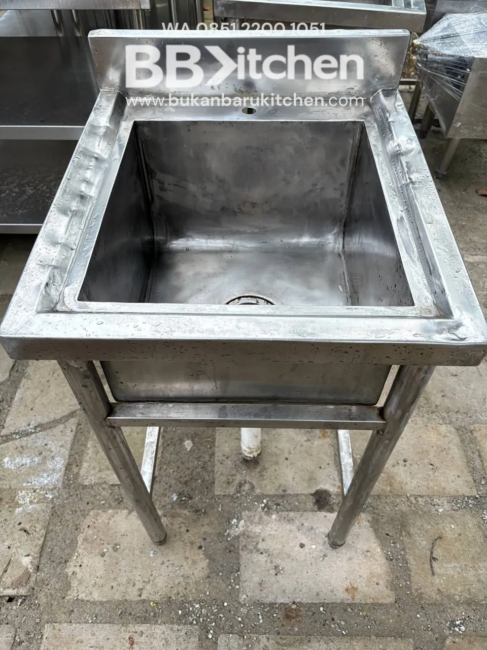 Sink Stainless Steel 1 Lubang Ukuran 50x55x85