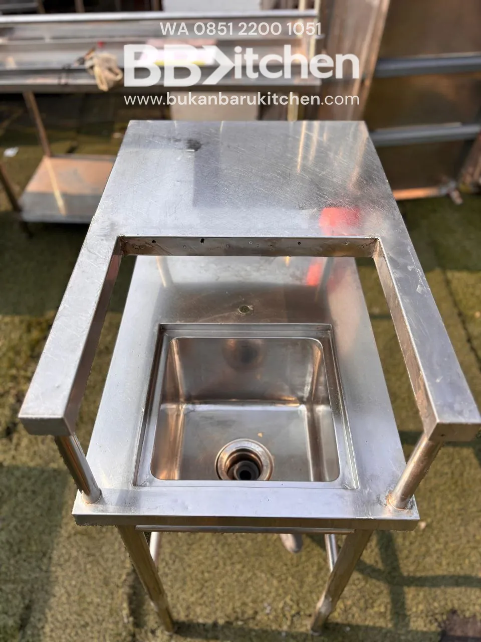 Sink Stainless Steel 1 Lubang Ukuran 50x75x85 - Image 2