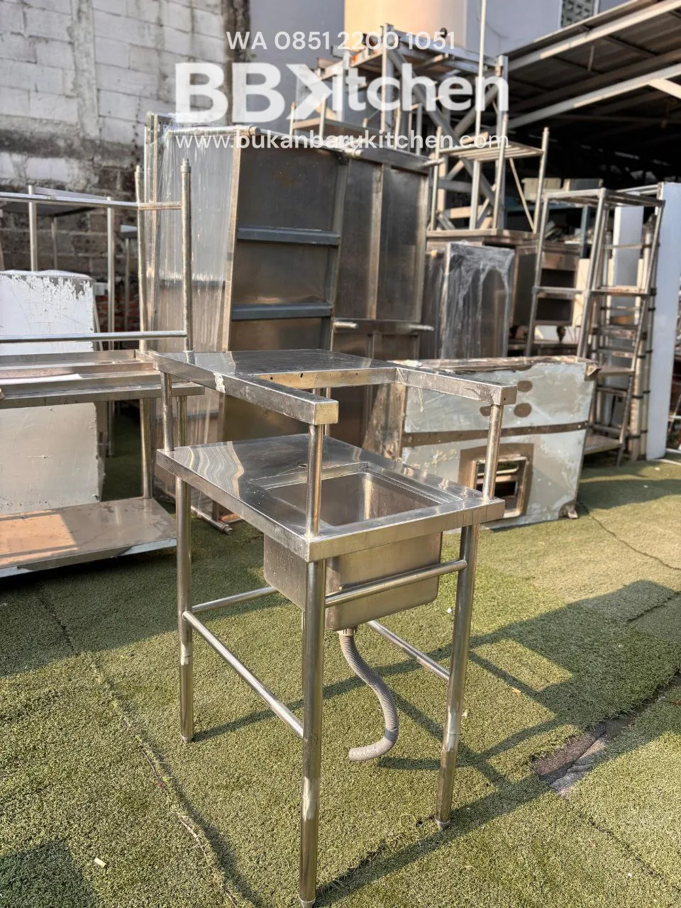 Sink Stainless Steel 1 Lubang Ukuran 50x75x85 - Image 3