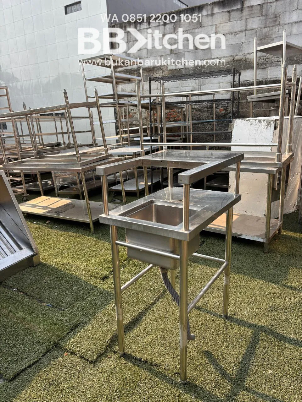 Sink Stainless Steel 1 Lubang Ukuran 50x75x85 - Image 5