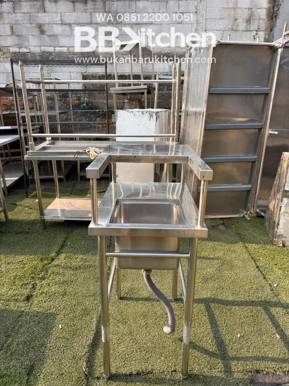 Sink Stainless Steel 1 Lubang Ukuran 50x75x85