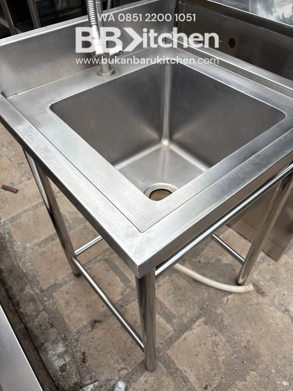 Sink Stainless Steel 1 Lubang Ukuran 60x60x85 - Image 2