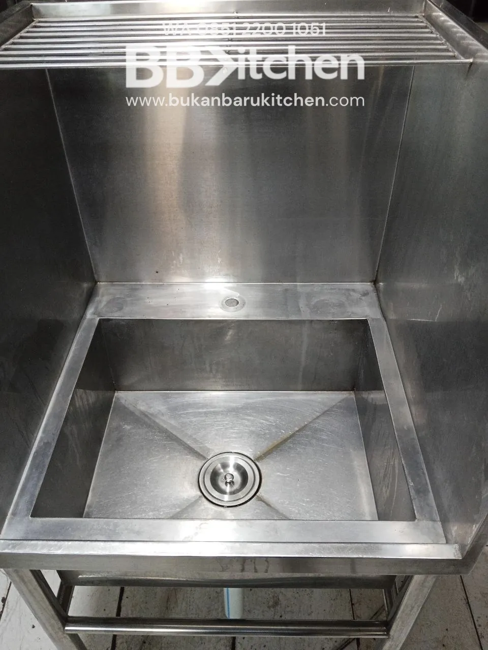 Sink Stainless Steel 1 Lubang Ukuran 60x60x85 - Image 2