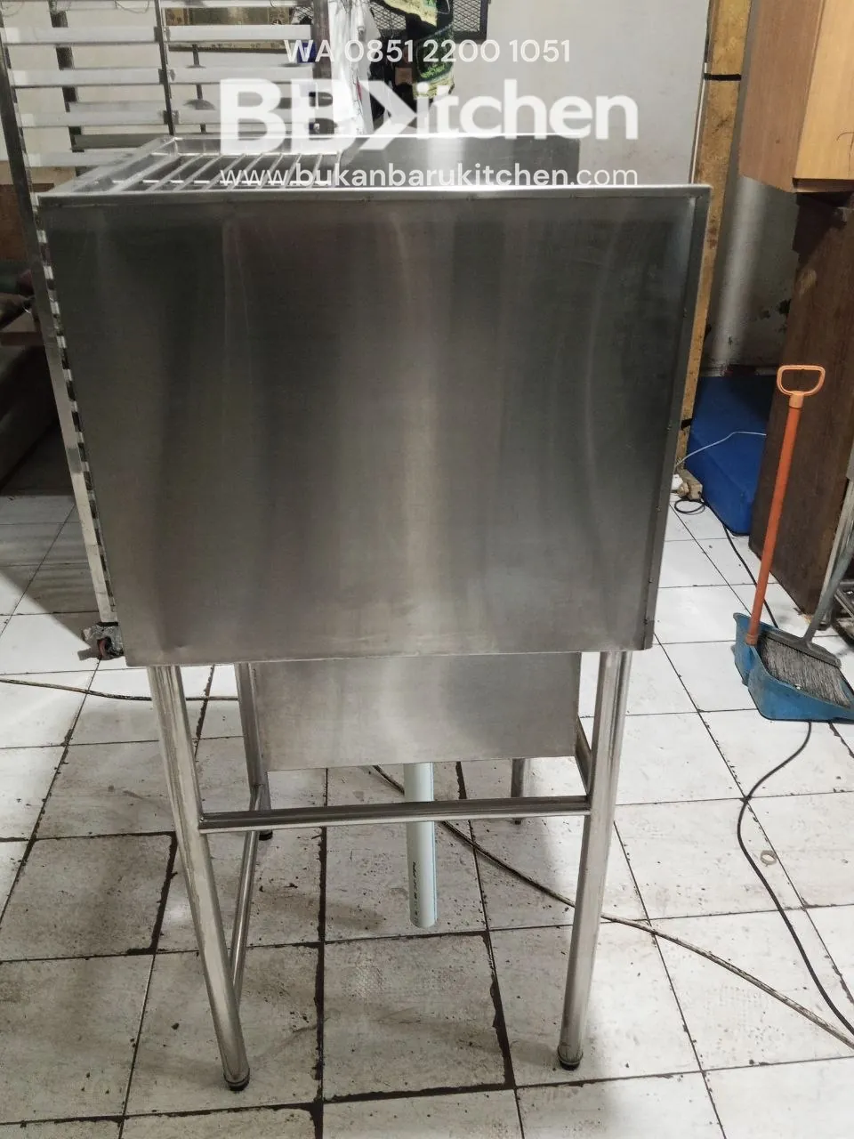 Sink Stainless Steel 1 Lubang Ukuran 60x60x85 - Image 3