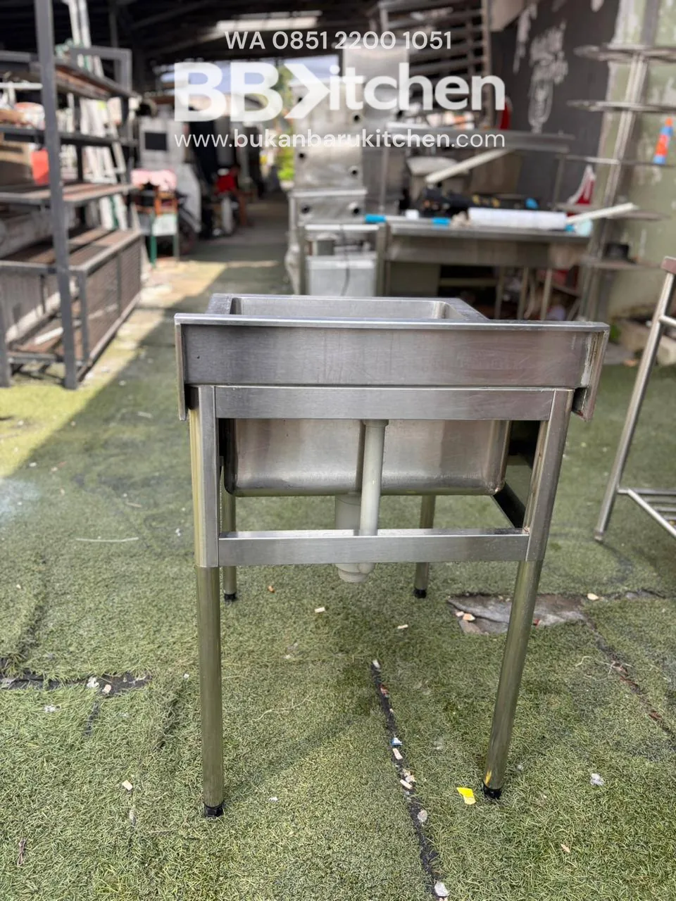 Sink Stainless Steel 1 Lubang Ukuran 60x75x85 - Image 4