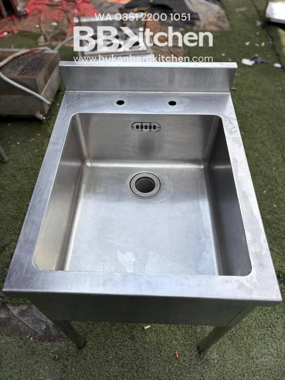 Sink Stainless Steel 1 Lubang Ukuran 60x75x85 - Image 5