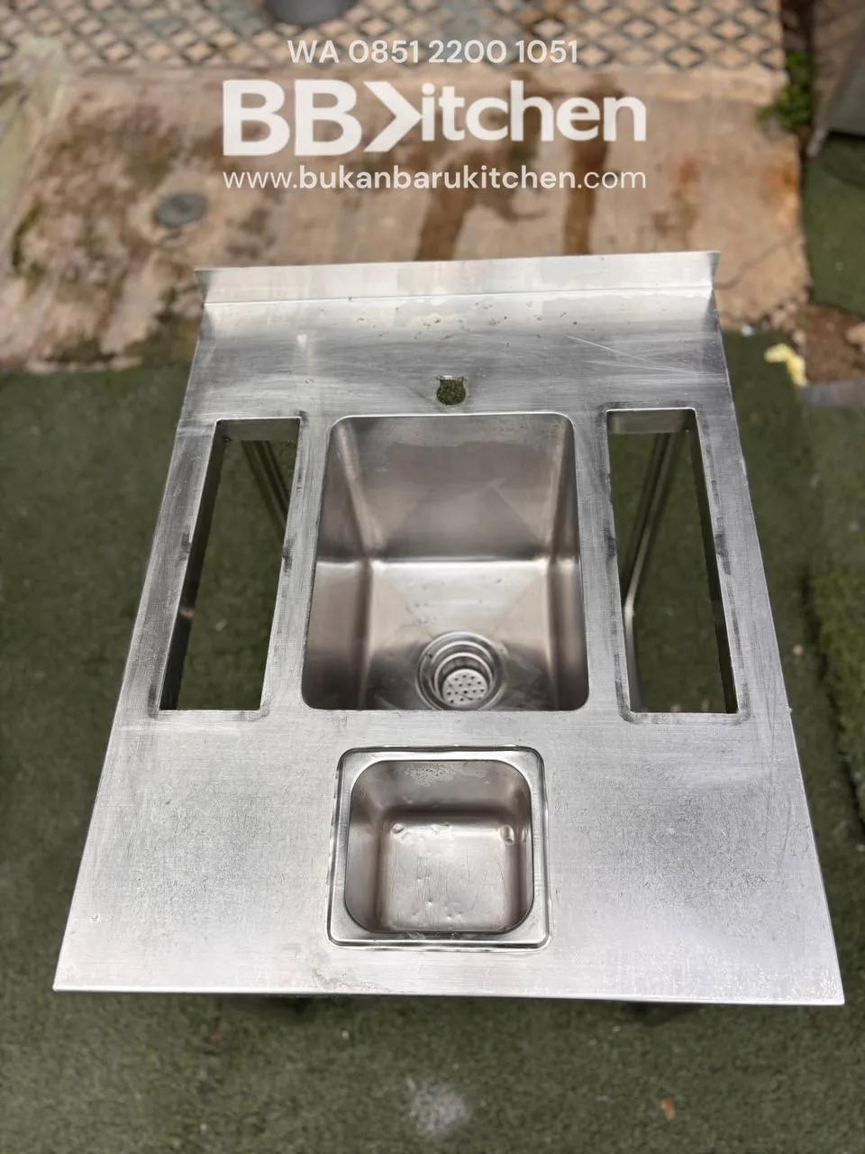 Sink Stainless Steel 1 Lubang Ukuran 60x75x85