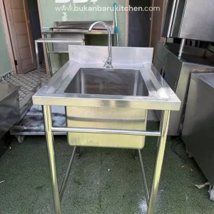 Sink Stainless Steel 1 Lubang Ukuran 60x75x85
