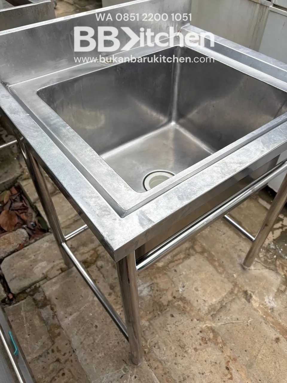 Sink Stainless Steel 1 Lubang Ukuran 70x60x85 - Image 2
