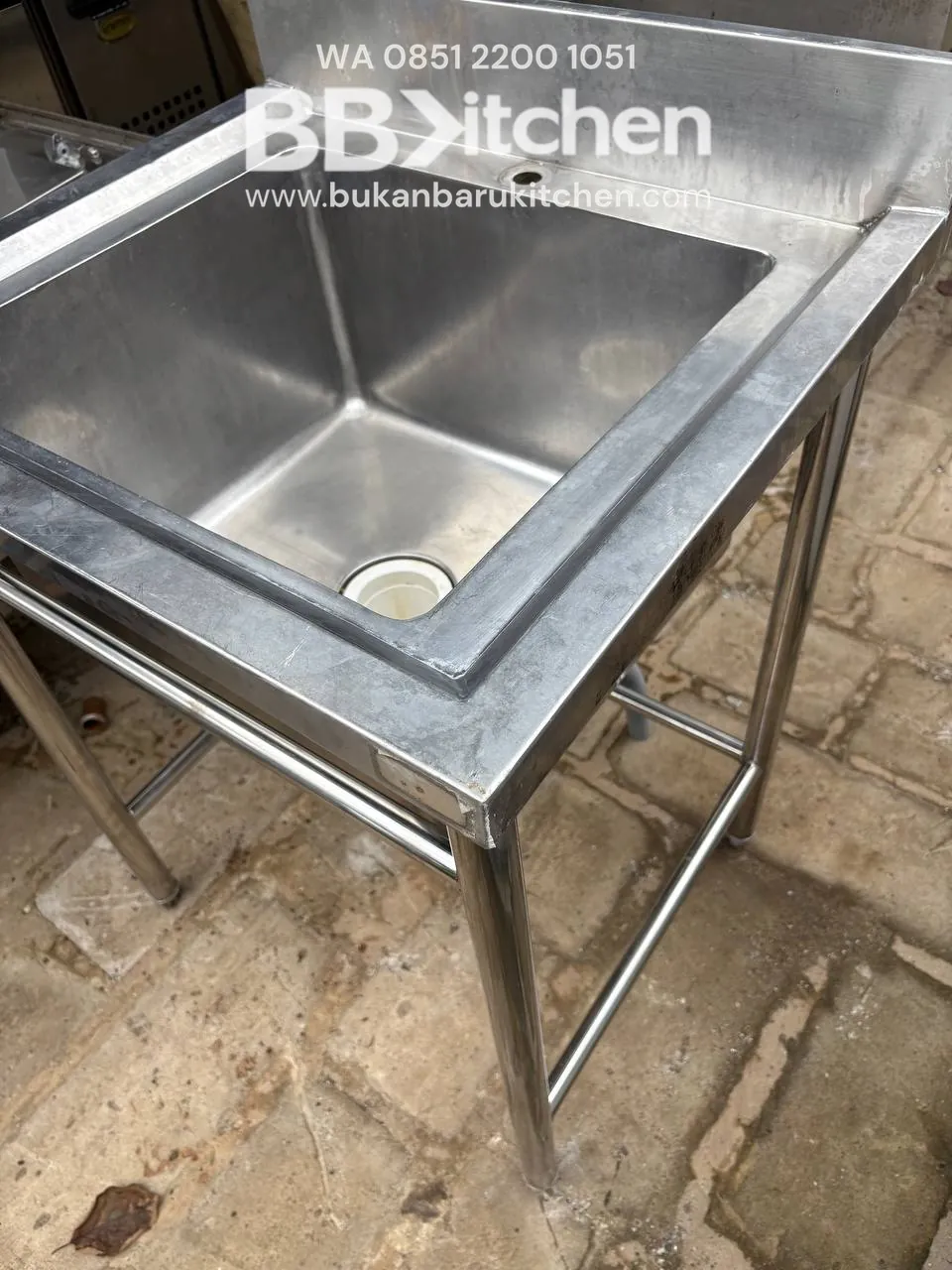 Sink Stainless Steel 1 Lubang Ukuran 70x60x85 - Image 3