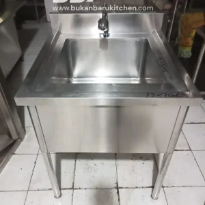 Sink Stainless Steel 1 Lubang Ukuran 70x75x85