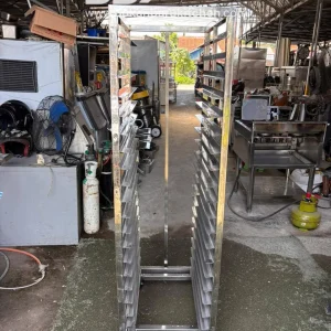 Trolley Loyang Stainless Steel Ukuran 49x65x170 untuk Tray 40x60