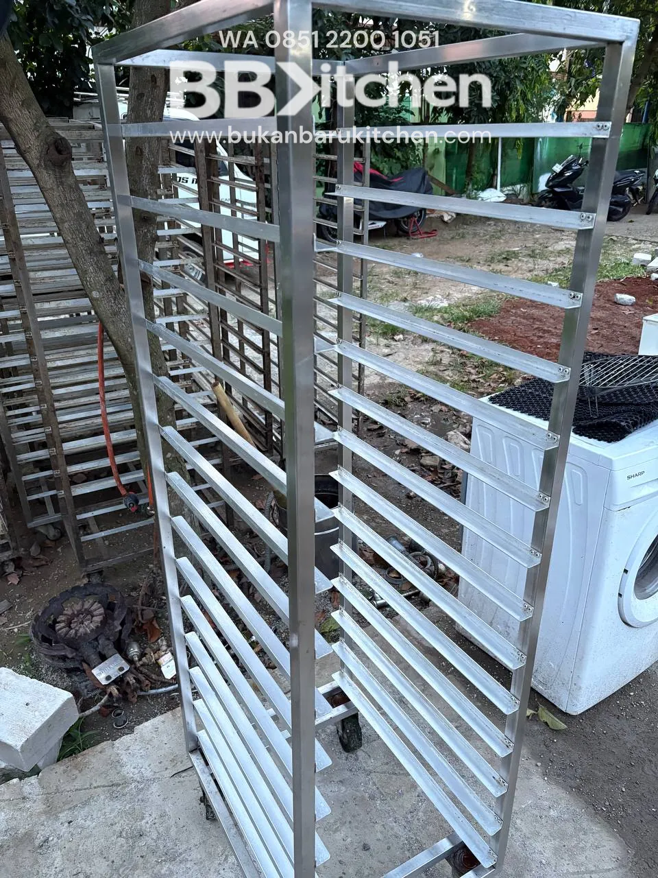 Troly 14 Tray Ukuran 50x65x165 untuk Resto dan Katering - Image 2