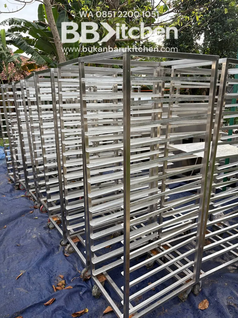 Troly 14 Tray Ukuran 50x65x165 untuk Resto dan Katering - Image 4