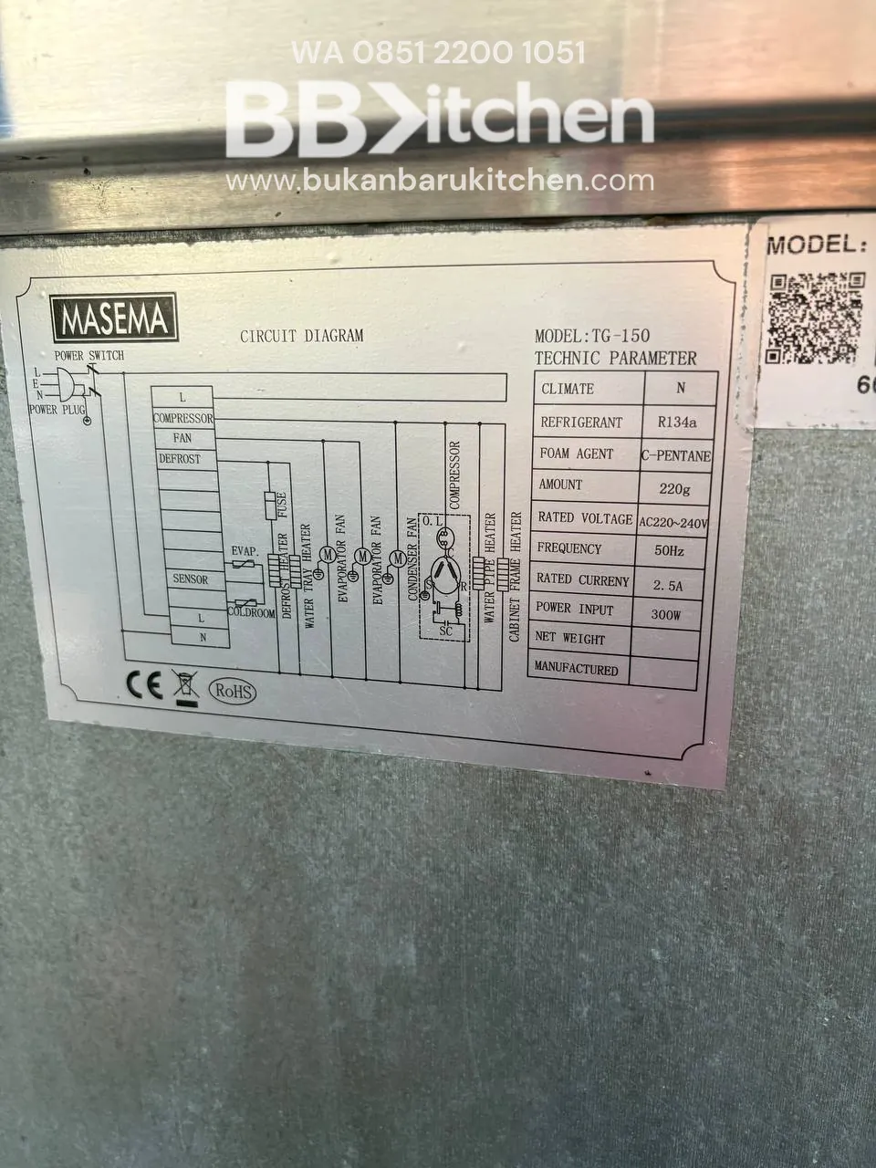 UCC Masema Meja Dapur Stainless Steel Ukuran 150x75x85 - Image 5