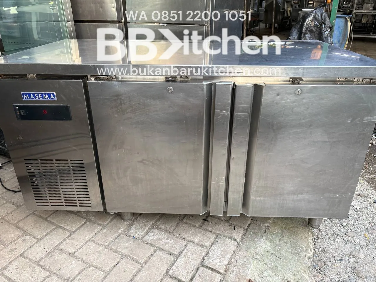 UCC Masema Meja Dapur Stainless Steel Ukuran 150x75x85