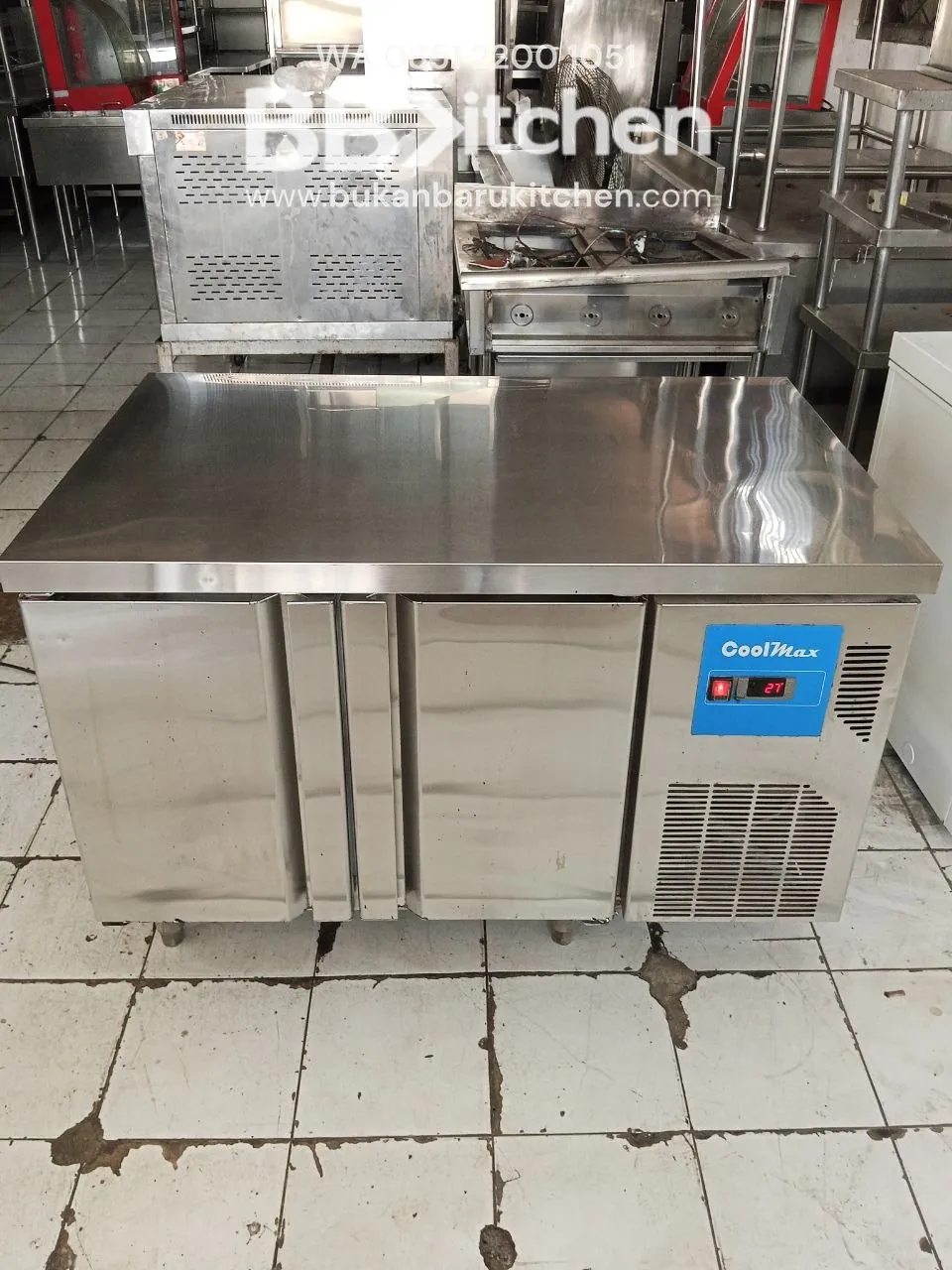 Undercounter Freezer 2 Pintu Coolmax Ukuran 120x76x85