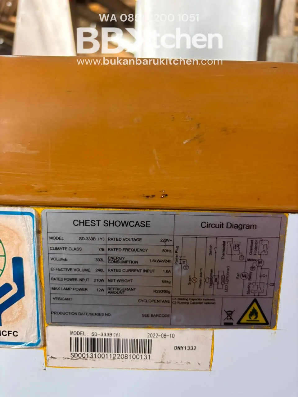 Freezer Sliding Kaca Hiron Kapasitas 333 Liter - Image 4