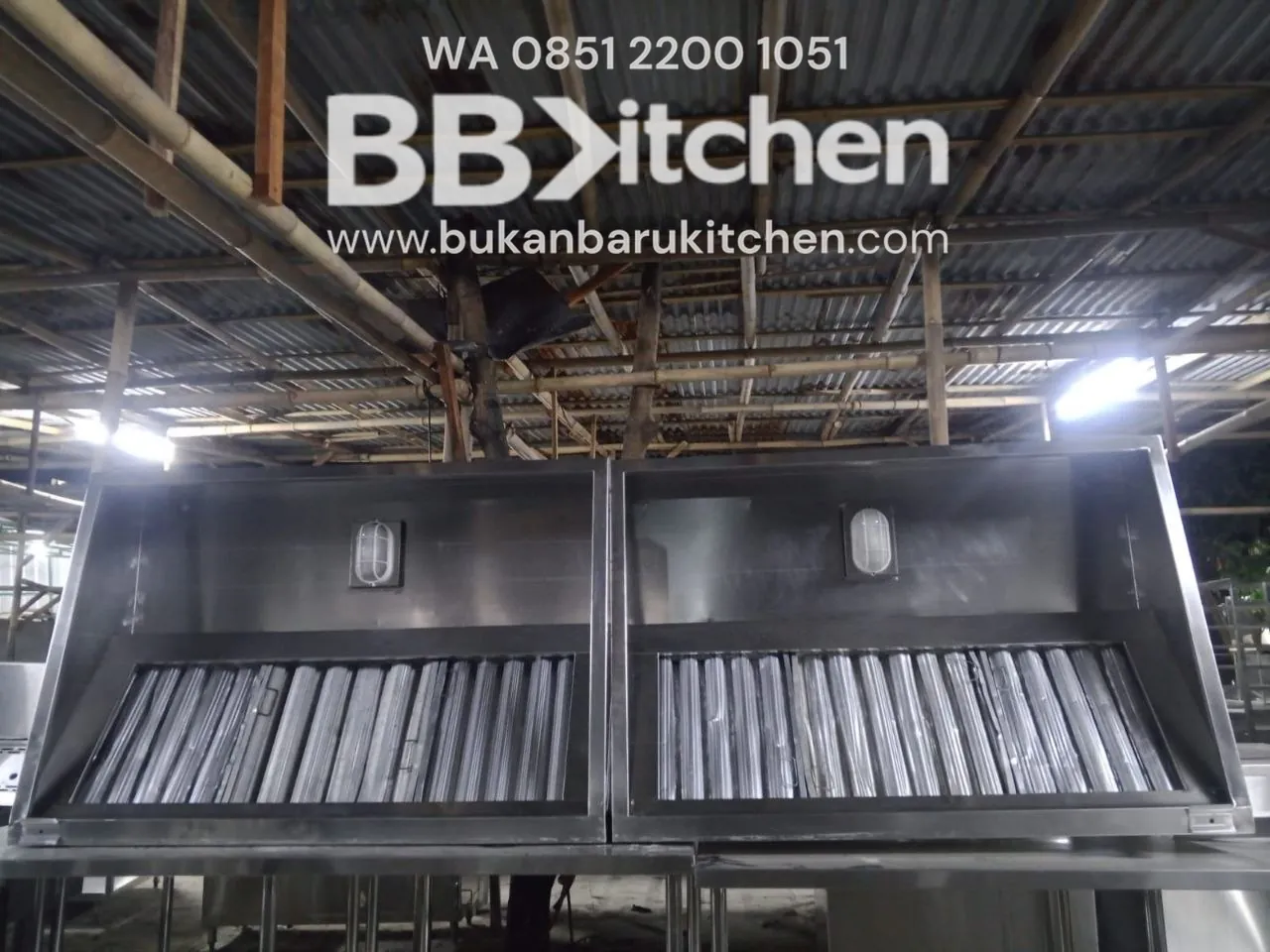 Hood Sambung + Filter + Tempat Lampu Ukuran 300x100x50