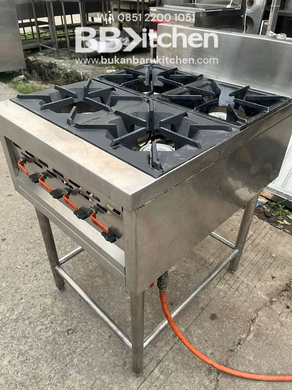 Kompor 4 Tungku High Pressure Ukuran 60x75x85 - Image 3