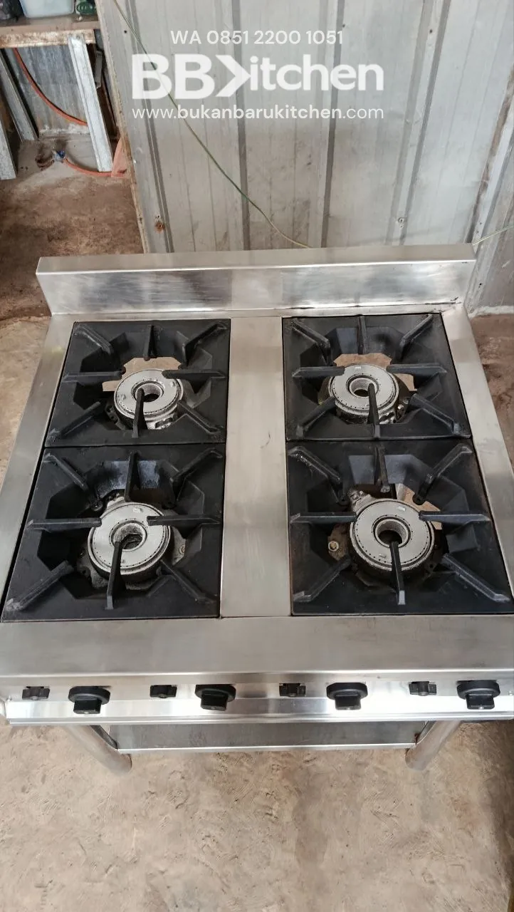 Kompor 4 Tungku High Pressure Ukuran 80x75x85+11 Backplash - Image 5