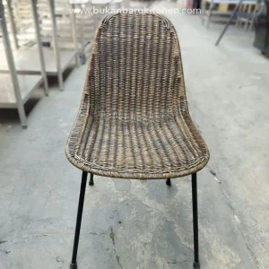 Kursi Makan Rotan Kaki Besi Merk Nagarey