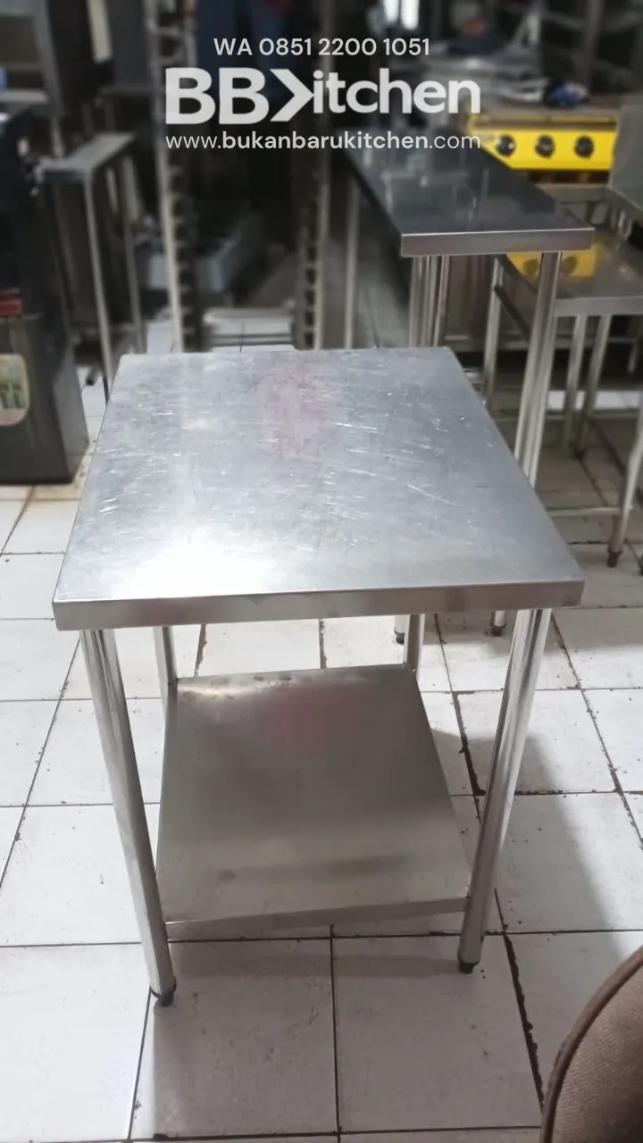 Meja 2 Susun Stainless Ukuran 70x55x85 cm - Image 2