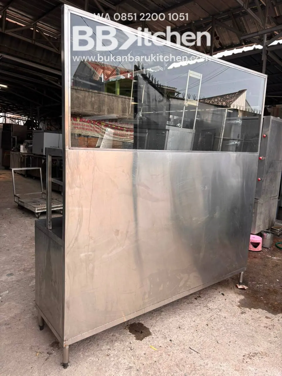 Meja Kabinet Tanpa Pintu 200x50x85+125 BBKitchen - Image 2