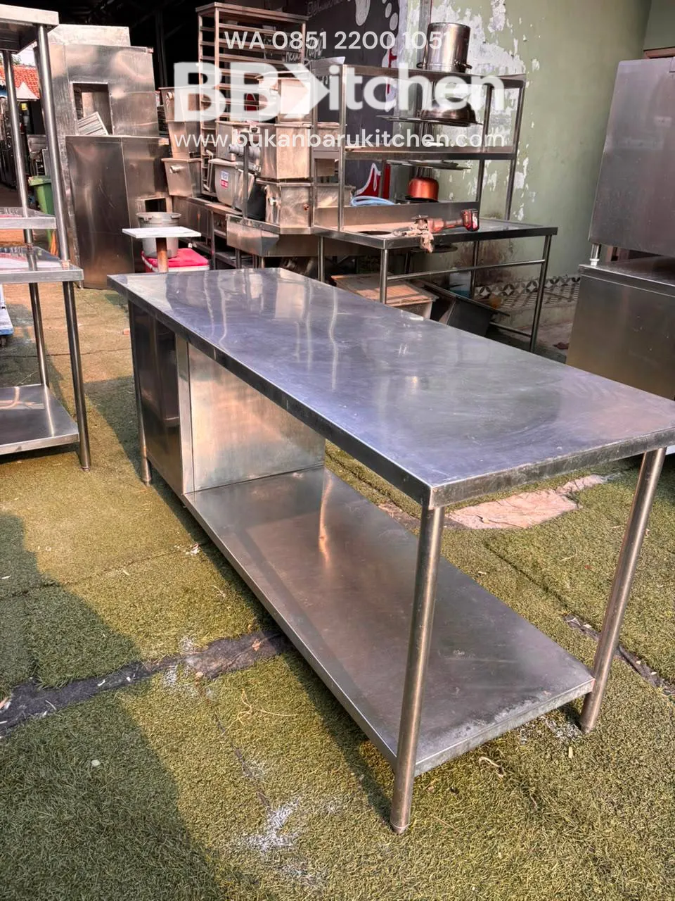 Meja Prepare 2 Susun 190x70x85 untuk Resto dan Cafe - Image 2