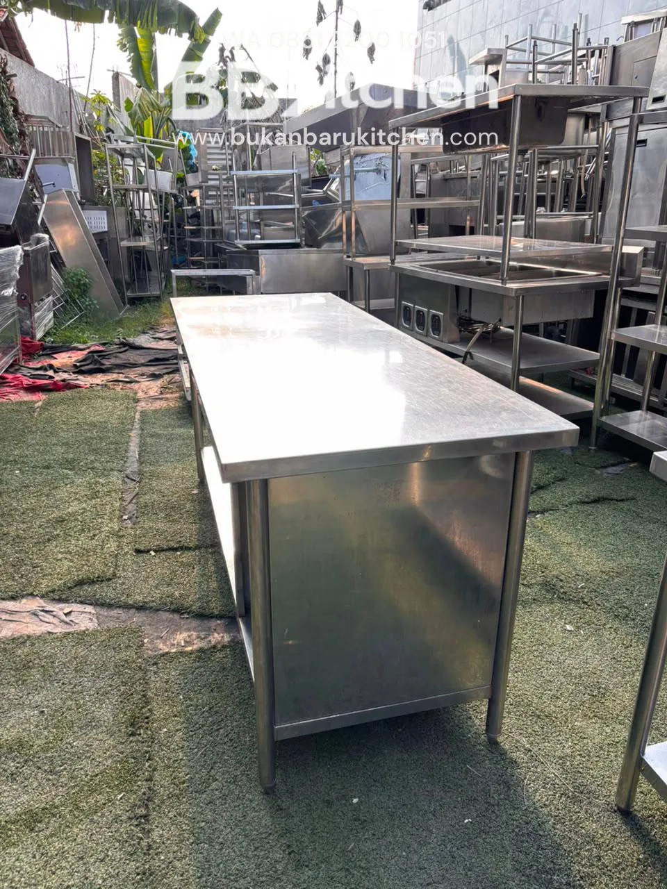 Meja Prepare 2 Susun 190x70x85 untuk Resto dan Cafe - Image 3