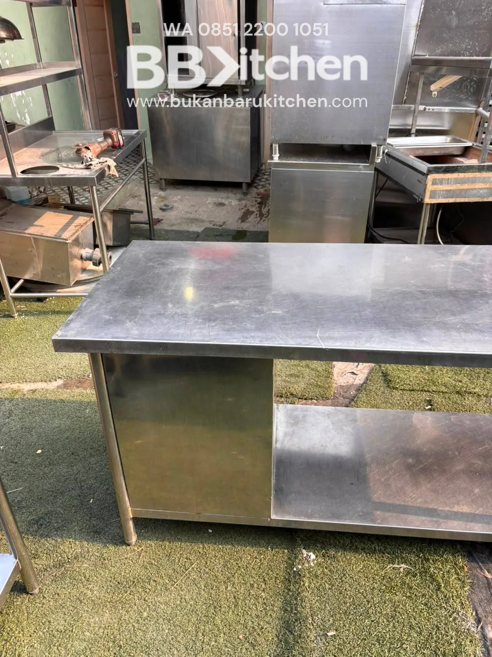 Meja Prepare 2 Susun 190x70x85 untuk Resto dan Cafe - Image 4