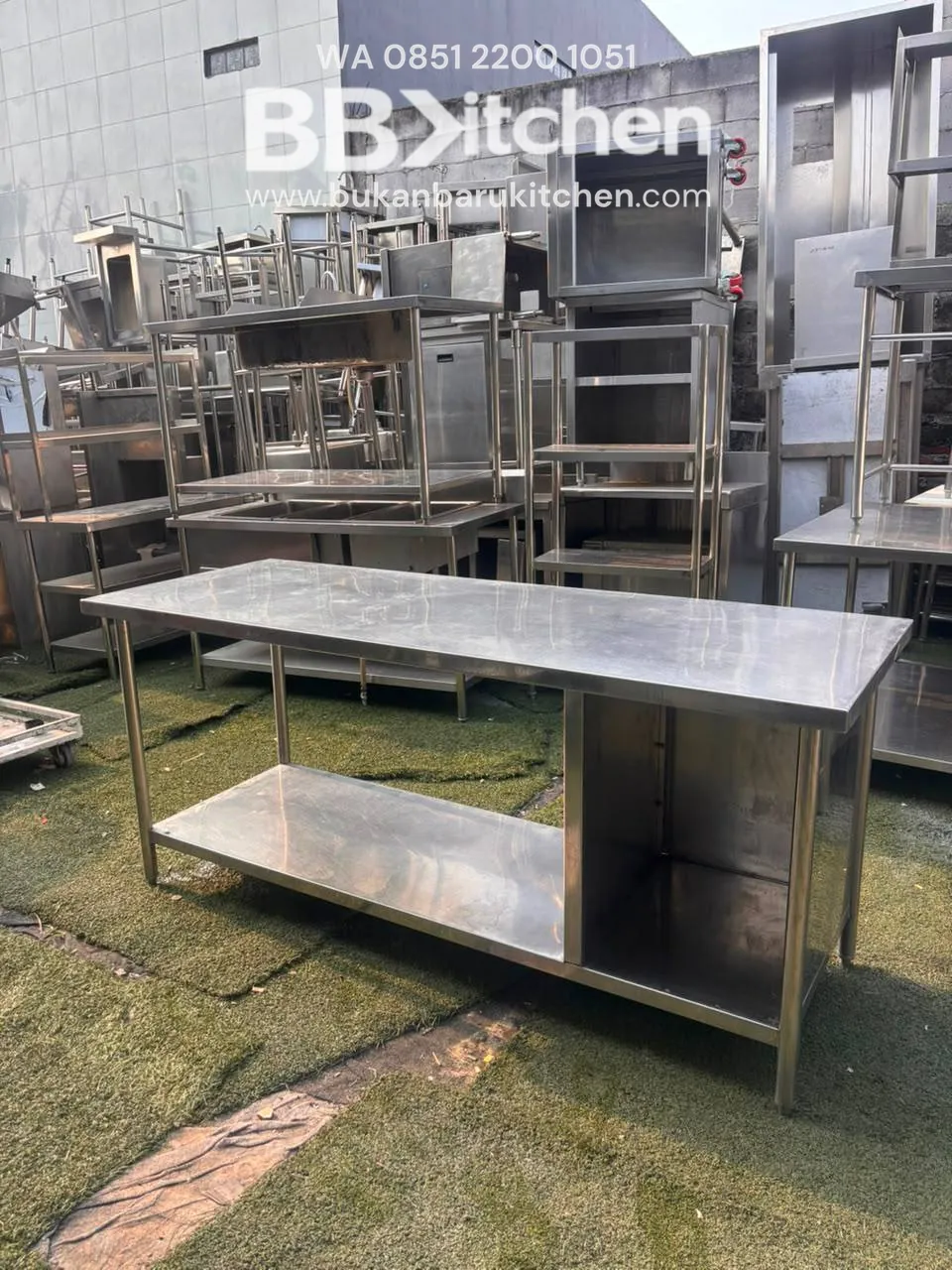 Meja Prepare 2 Susun 190x70x85 untuk Resto dan Cafe - Image 5