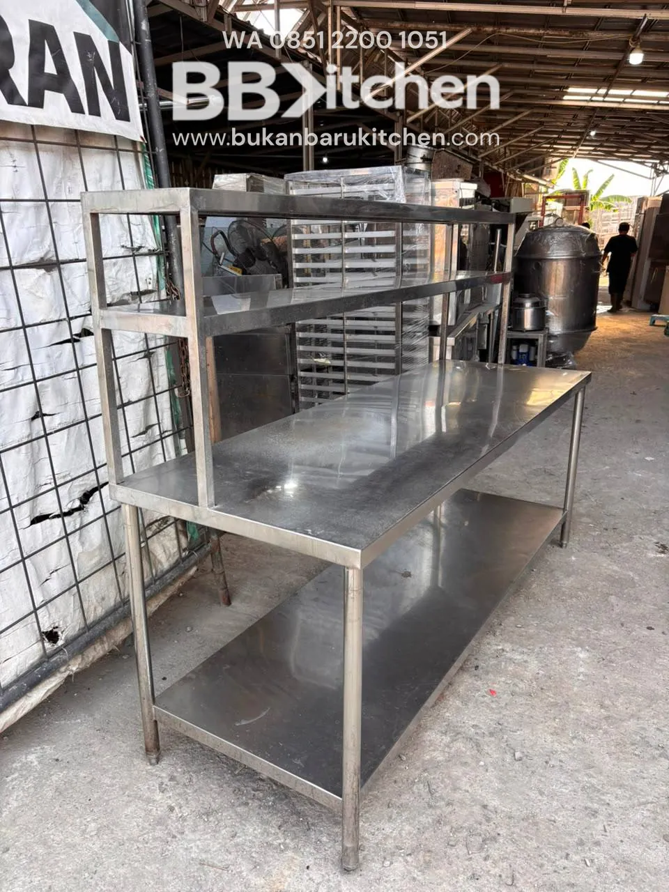 Meja Prepare 2 Susun Plus Upper 200x68x80 - Image 3