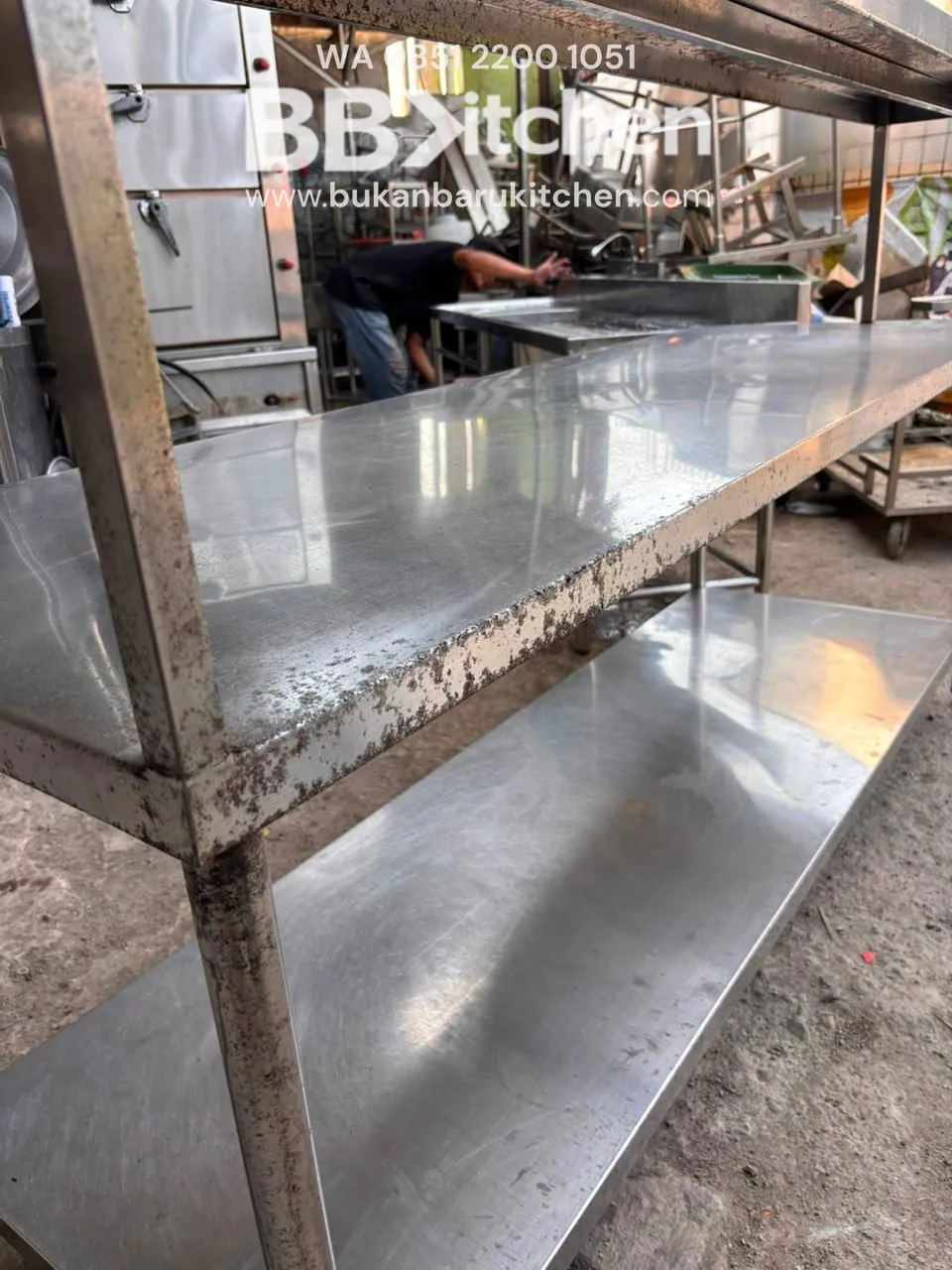 Meja Prepare 2 Susun Plus Upper 200x68x80 - Image 6