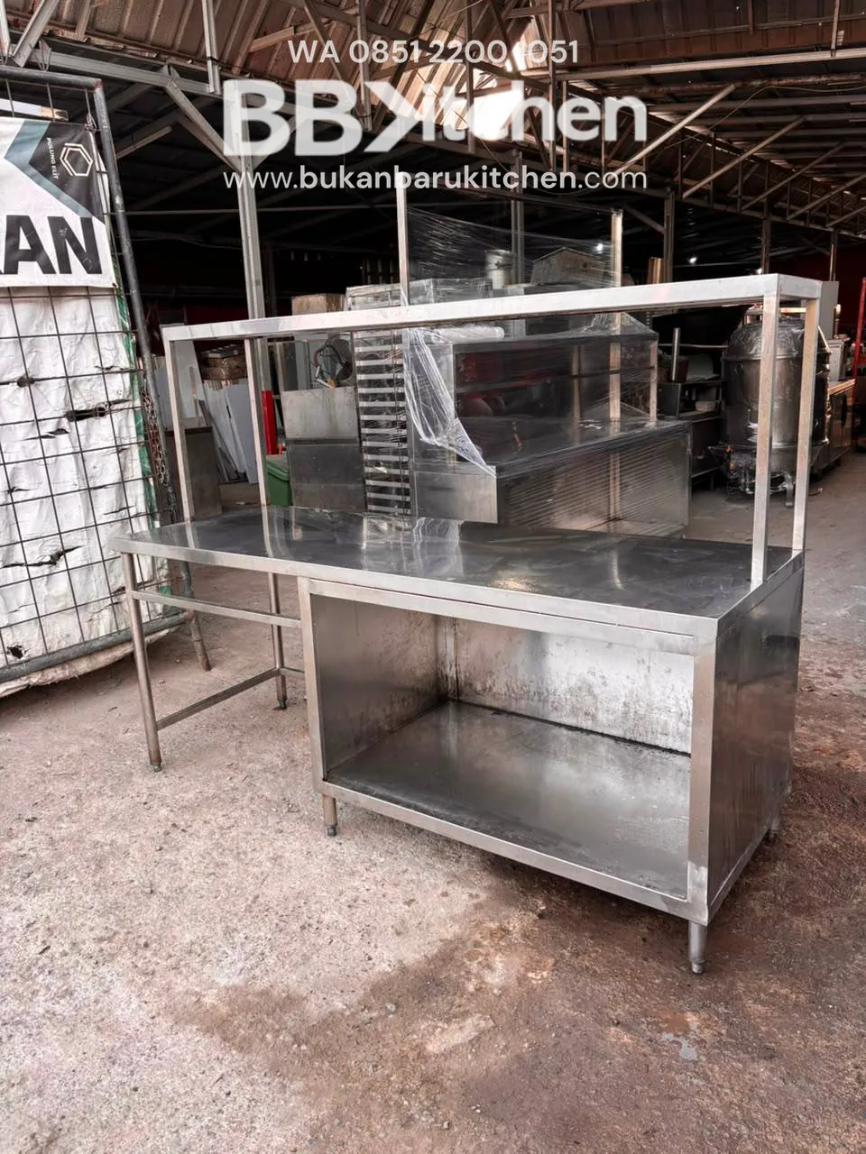 Meja Prepare Susun Plus Upper 193x68x80 - Bekas