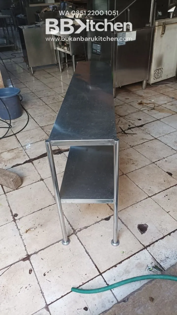 Meja Stainless 2 Susun Ukuran 145x30x70 BBKitchen - Image 2