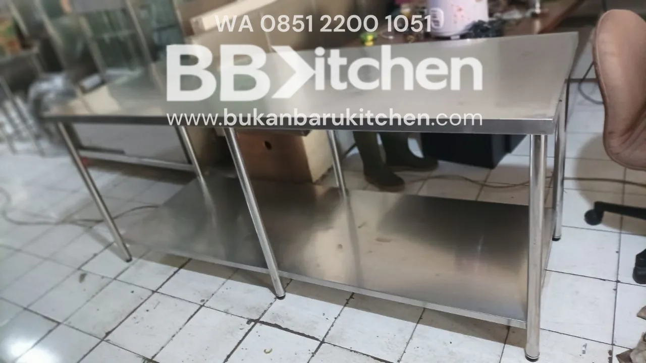 Meja Stainless 2 Susun Ukuran 200x70x85 - Image 2