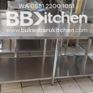 Meja Stainless 2 Susun Ukuran 200x70x85