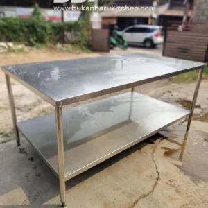 Meja Stainless Steel 2 Susun P180 L100 T85