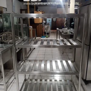 Rak Stainless 4 Susun Model Tirisan 100x50x145