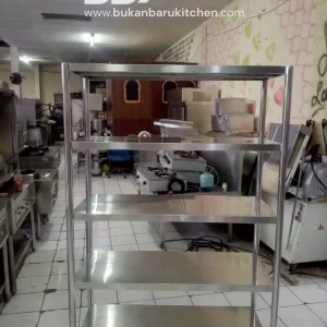 Rak Stainless 5 Susun Ukuran 120x50x180 cm - Cocok untuk Resto dan Cafe