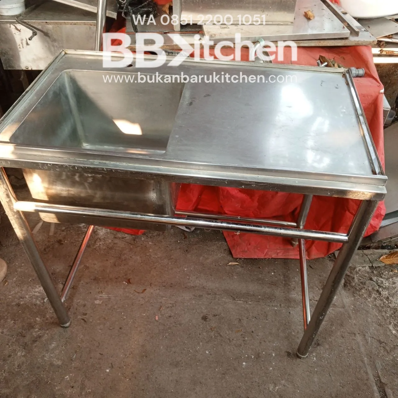Sink 1 Lobang Stainless Steel Ukuran 95x78x85 cm - Image 2