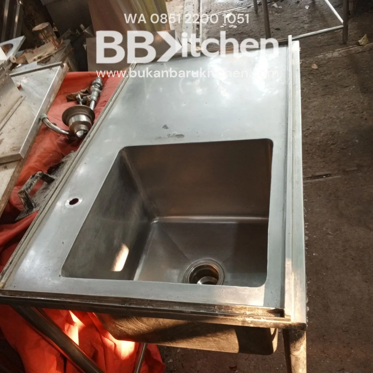 Sink 1 Lobang Stainless Steel Ukuran 95x78x85 cm - Image 3
