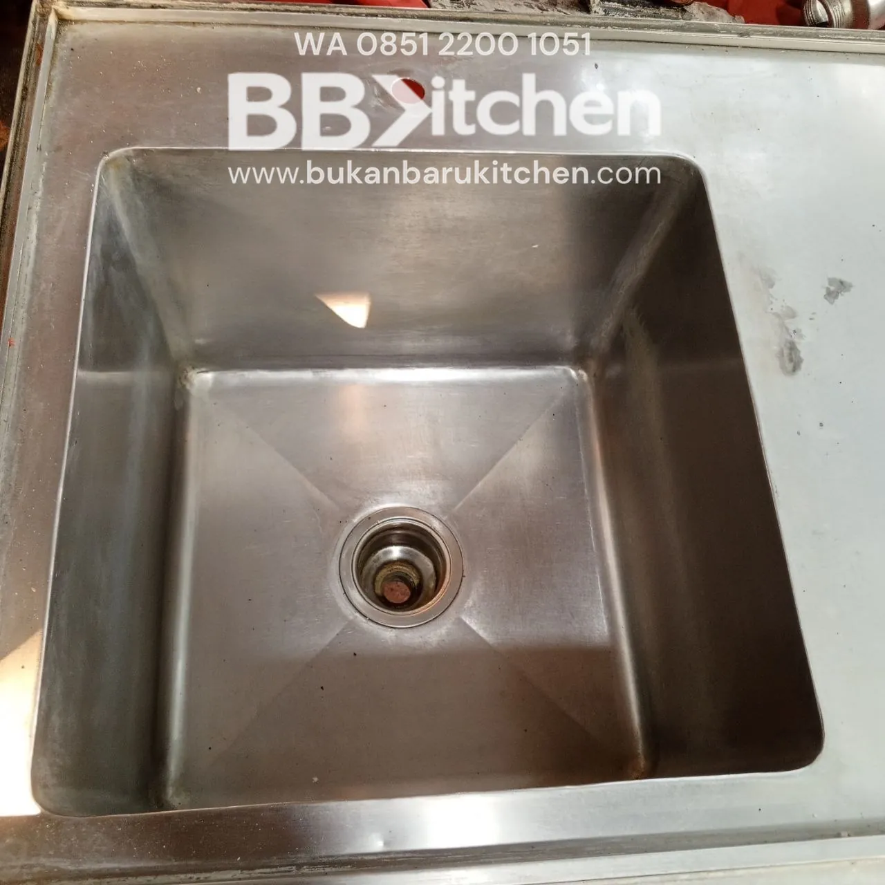 Sink 1 Lobang Stainless Steel Ukuran 95x78x85 cm - Image 4