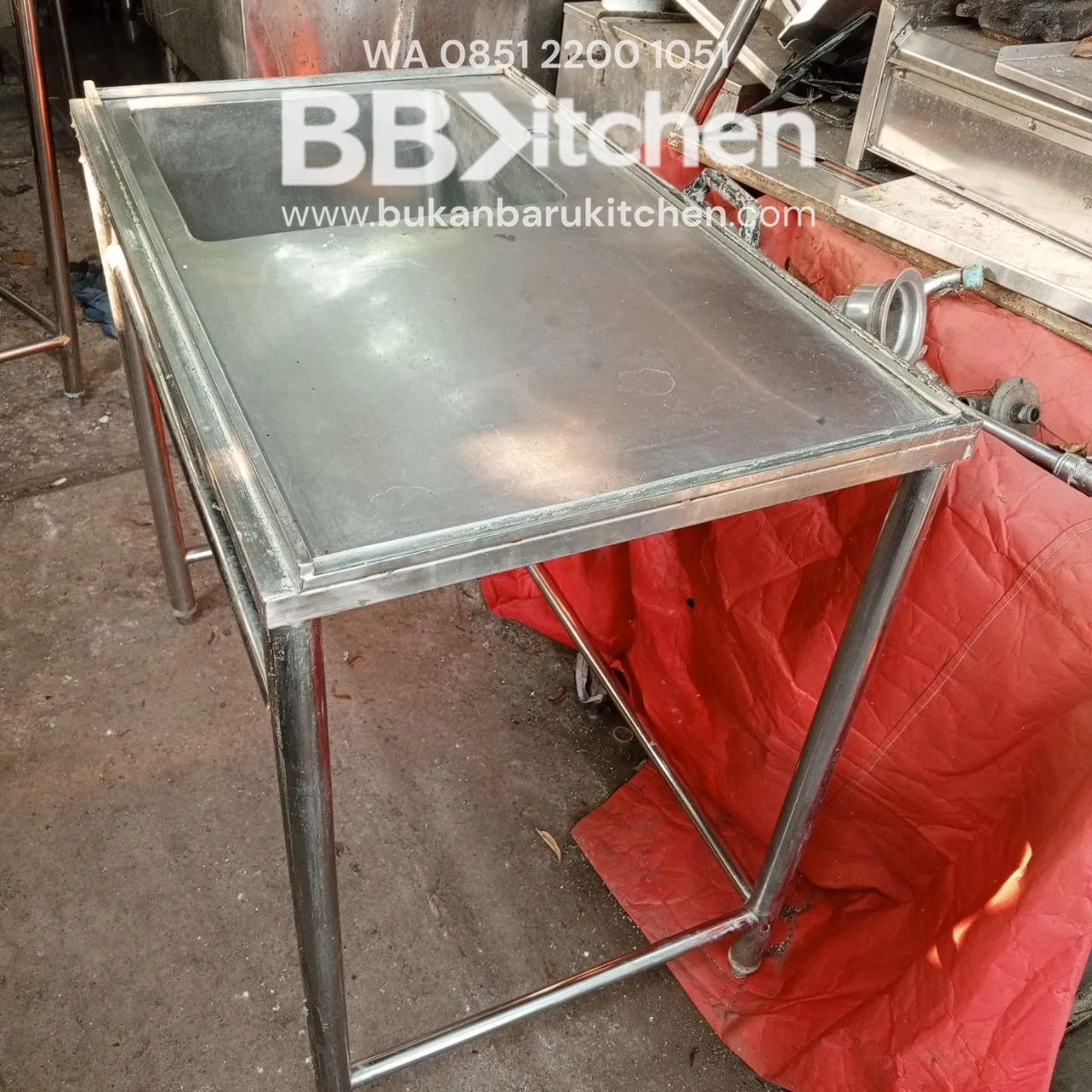 Sink 1 Lobang Stainless Steel Ukuran 95x78x85 cm - Image 5