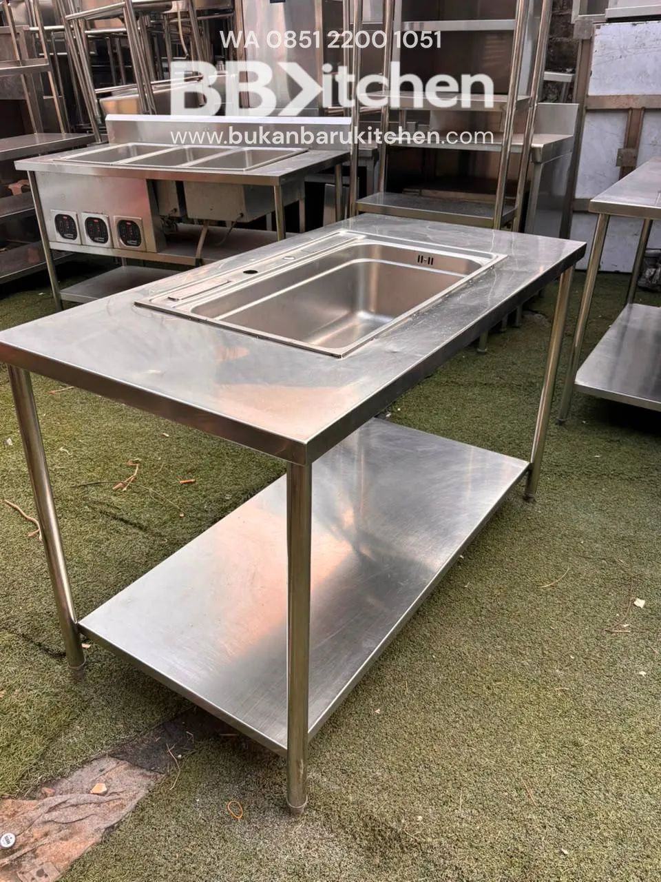 Sink 1 Lubang Sayap Kanan dan Kiri 2 Susun 138x70x85 - Image 2